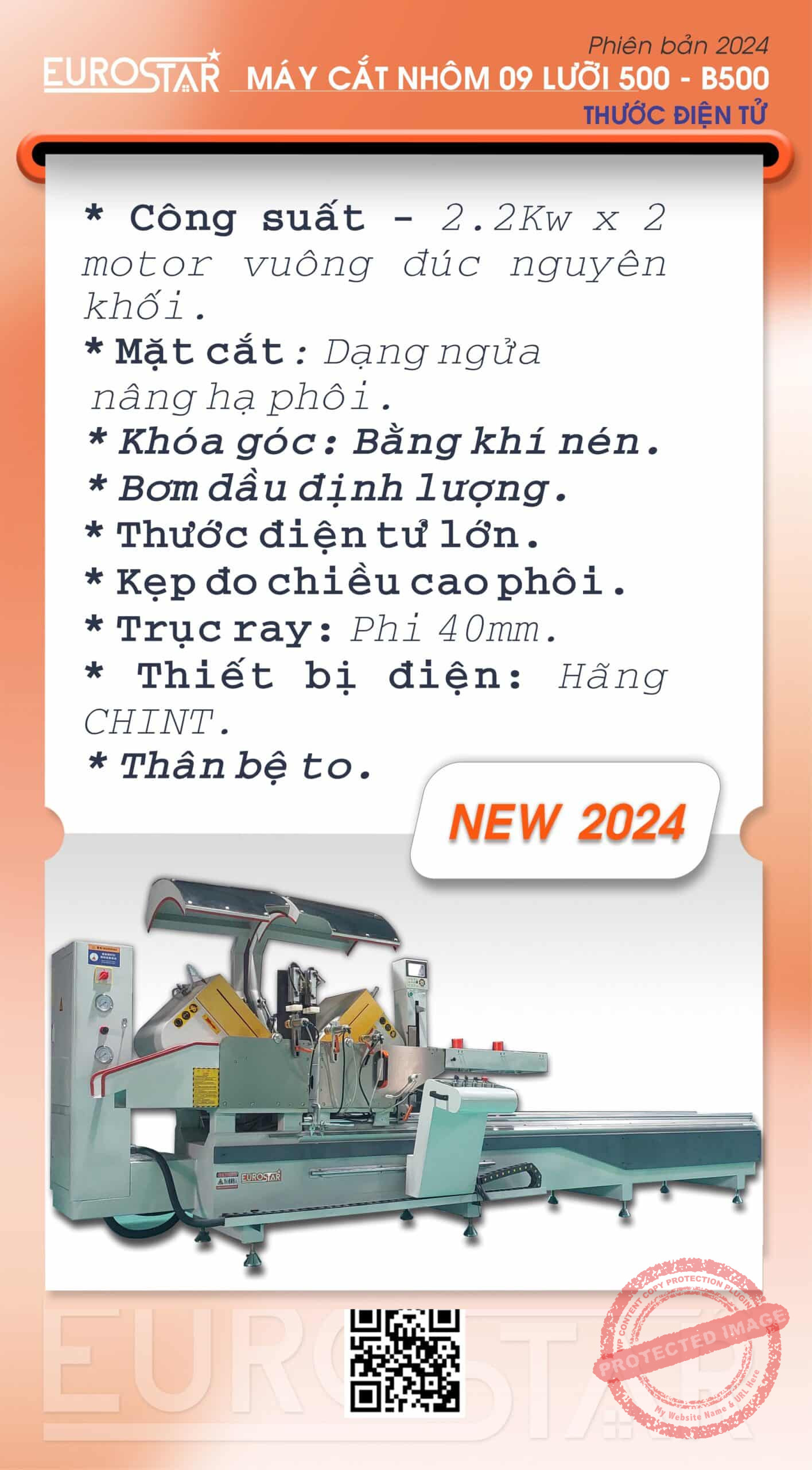 MÁY CẮT 09 LƯỠI 500 HUAXIN Máy Cắt 2 Đầu B500