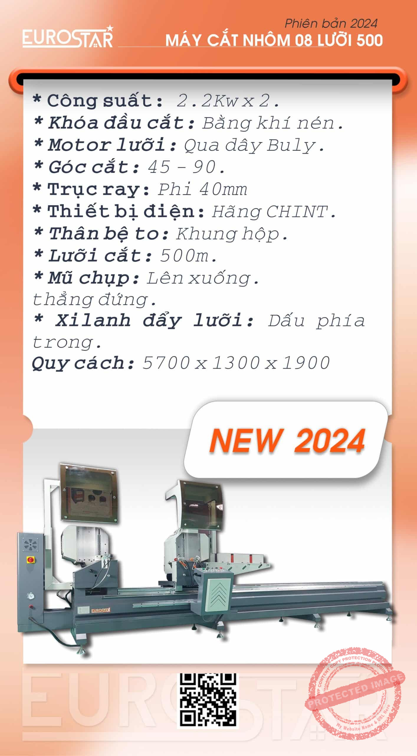 máy cắt 2 đầu 08 lưỡi 450 MÁY CẮT 08 LƯỠI 500