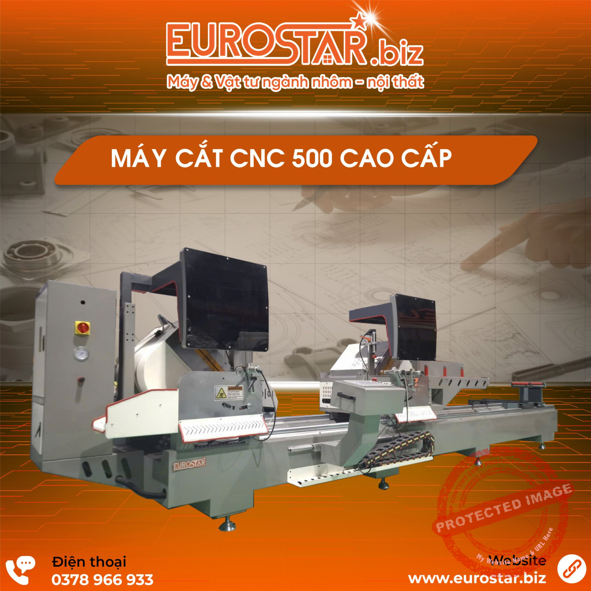 Máy Cắt Nhôm CNC 500