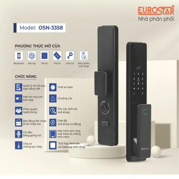 Khóa Cửa Có Màn Hình OSN-3358