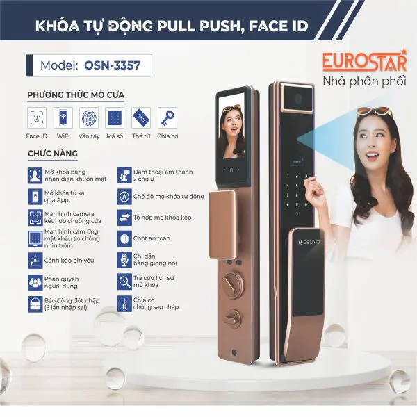 Khóa Thông Minh FACE ID OSN-3357