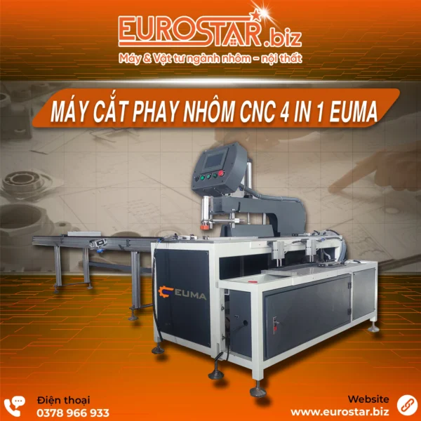 MÁY CẮT PHAY NHÔM TẤM CNC 4 trong 1